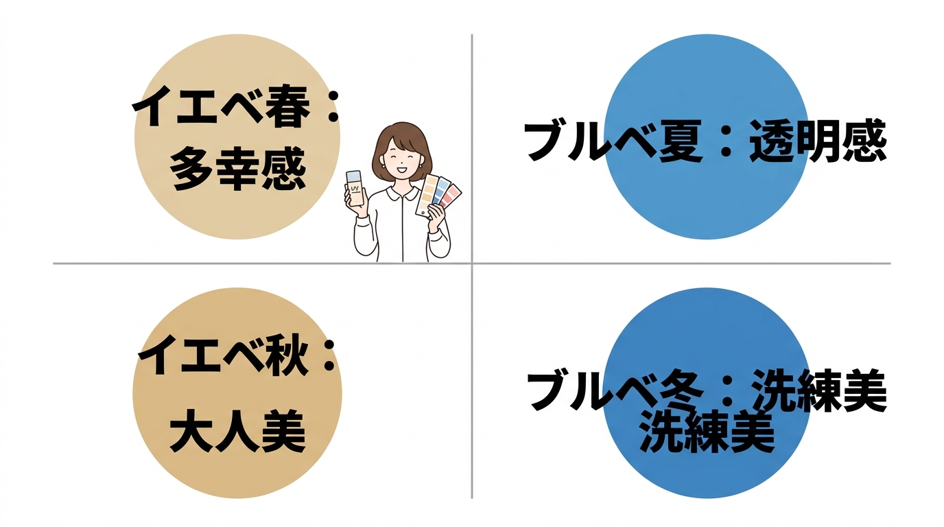 パーソナルカラー別の最適な色選び